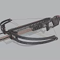 Modern Crossbow Weapon Design With Mechanical Structure And Metal Components