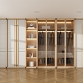 Light Luxury Wardrobe Log Style Wardrobe 3d model