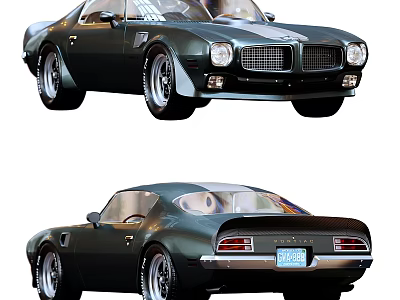 Retro Car Traffic Sport Sedan Coupe 3d model