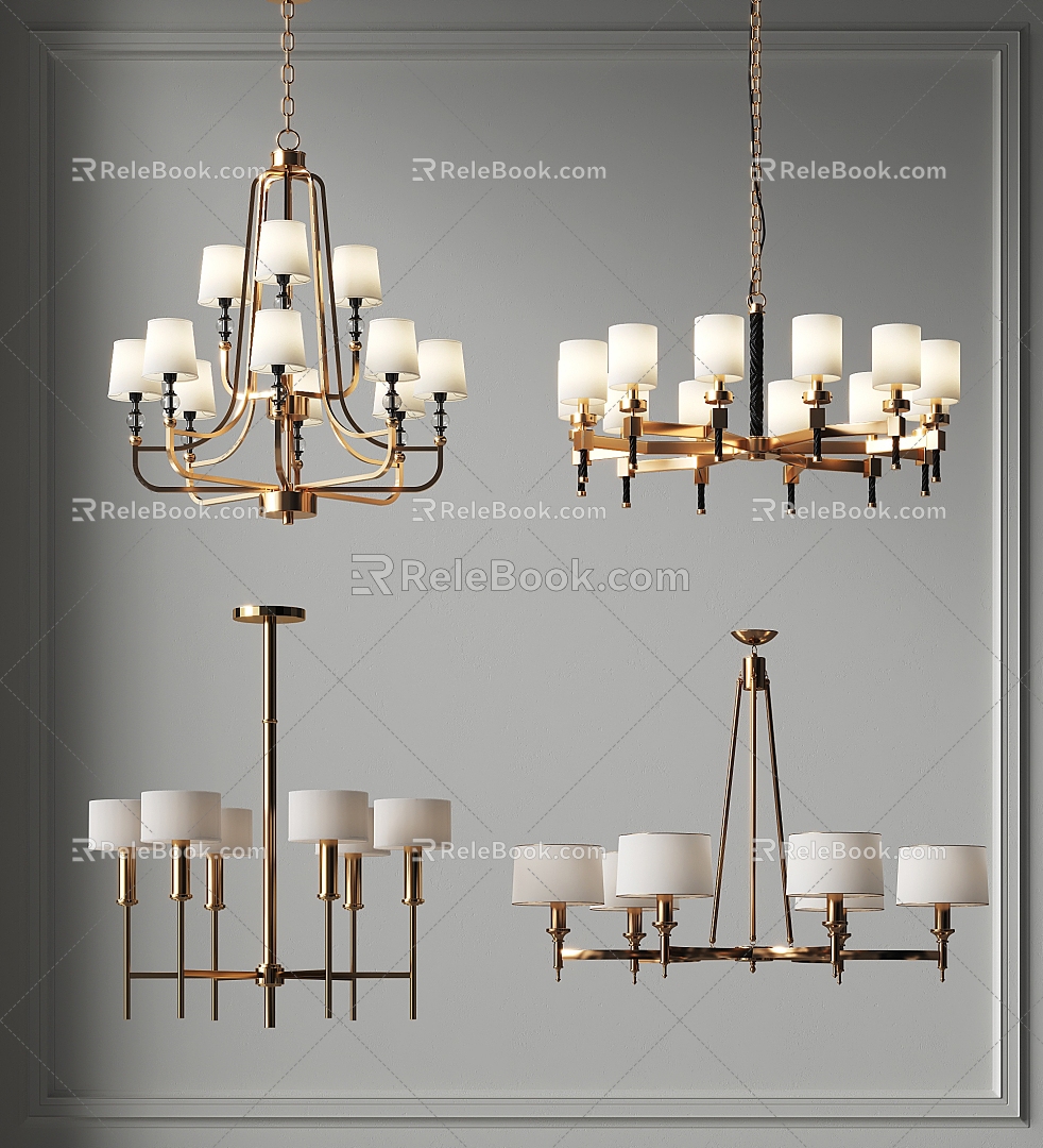 American Chandelier Light Luxury American Metal Multi-head Chandelier Guest Restaurant Chandelier Bedroom Room Chandelier Hall Lobby Chandelier Simple European Chandelier model