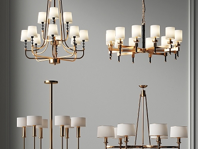 American Chandelier Light Luxury American Metal Multi-head Chandelier Guest Restaurant Chandelier Bedroom Room Chandelier Hall Lobby Chandelier Simple European Chandelier model