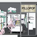 PILLO POP Store Window Display With Ballerina Dolls And Cloud Decorations