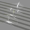 Bridge viaduct overpass bridge zipper bridge highway bridge sea crossing bridge 3d model