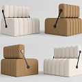 Modern single sofa stool 3d model