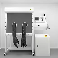 Medical Biological Safety Cabinet With Black Gloves Control Panel And Side Cabinet For Laboratory Use