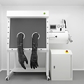 Modern sterile glove box Laboratory sterile glove box 3d model