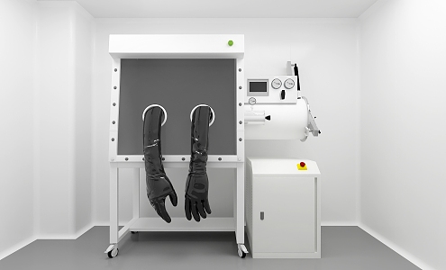 Modern sterile glove box Laboratory sterile glove box 3d model