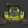 Yellow Electric Toy Car With Large Wheels And Antenna Fun Design