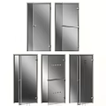 Metal Storage Cabinets With Various Designs Handles And Ventilation Grilles