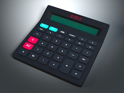 Modern Calculator Electronic Calculator Casio Calculator 3d model