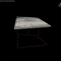 Modern Side Table with Marble Top and Black Metal Frame for Living Room Interior
