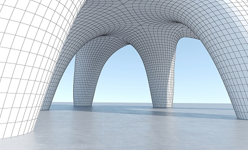 modern architectural space 3d model