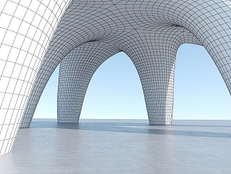 modern architectural space 3d model