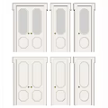 Different Styles Of White Hinged Doors With Panel Patterns And Brass Handles