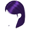 Modern Short Purple Hair Hairstyle Design With Bangs And Stylish Look