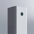 Sleek Modern White Vertical Air Purifier Home Appliance With Circular Design Feature
