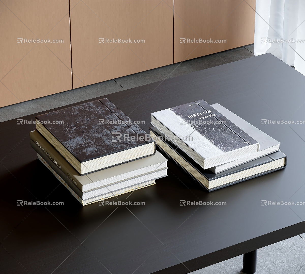 Modern Book Combination Desktop Ornaments Books Books Decorative Books Fake Book Ornaments 3d model