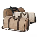 Stylish Travel Duffel Bags In Brown Beige With Durable Straps And Handles