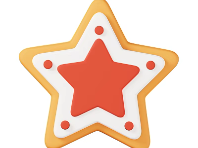 Modern Star Christmas Decorations Cartoon Decorations 3d model