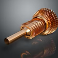 Modern Golden Metal Lighting Fixture Set With Unique Spiral Design and Layered Structure for Interior
