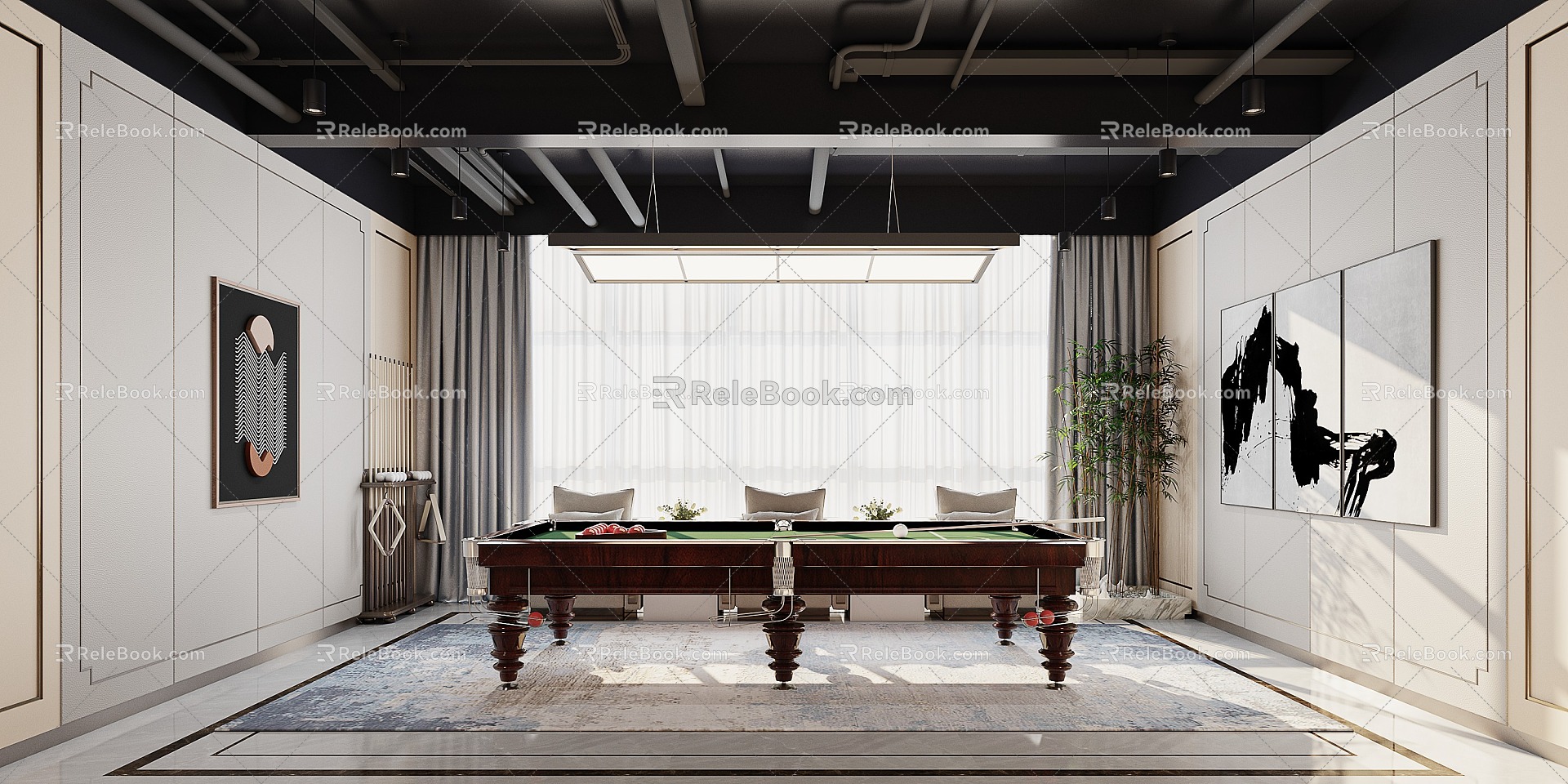 New Chinese Billiards Room model