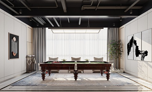 New Chinese Billiards Room 3d model