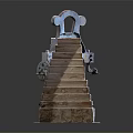 Bronze Bell Musical Instrument and Painting Tools on Towered Support Stand