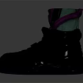 Gray And Black High Top Shoes With Textured Upper Fashionable Footwear