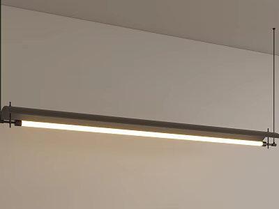 Modern Long Strip Pendant Light With Sleek Design And Illuminated Ceiling Mount 3d model