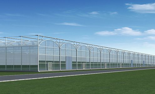 Modern Sunshine Greenhouse 3d model