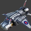 Futuristic Aerospace Hybrid Vehicle With Wings For Space Exploration Missions