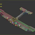 Vintage Biplane Aircraft Model Showcasing Early Aviation For Space Exploration