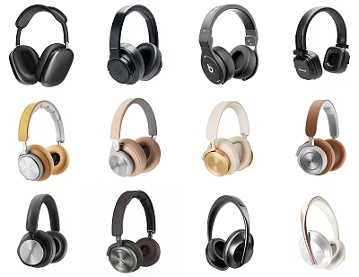 Modern Headphones Headset Headset 3d model