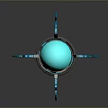 Blue Lightsaber Weapon With Glowing Blade Detailed Hilt And Sci Fi Design