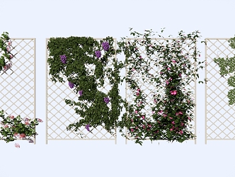 Modern Vine Plant Climbing Plant Flower Rack Parthenocissus Creeper Grapevine Rose Campsis 3d model