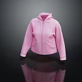 Pink Zip Up Hoodie With Front Pockets In Casual Fashion Style
