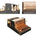 retro typewriter 3d model