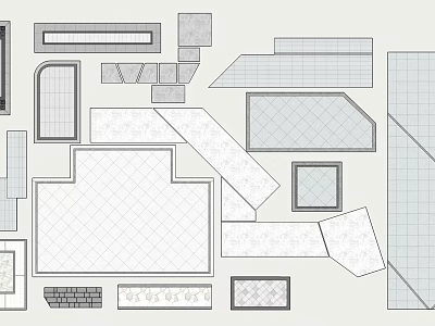 Modern Paving Sick Paving 3d model