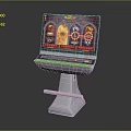 Modern Gaming Computer Terminal With Interactive Display And Control Panel 3d model