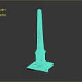 Elegant Stone Obelisk Structure With Square Base And Ornate Carvings 3d model