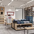 Levi's Clothing Store With Glass Front Mannequins Clothing Displays And Bright Lighting