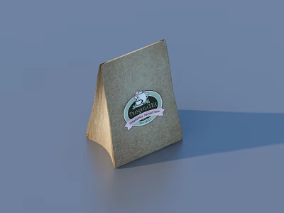 Eco Friendly Paper Bakery Packaging With Conical Shape And Label Design 3d model