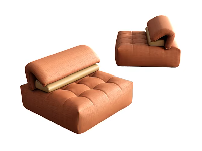Single Sofa Leather Sofa Chair Module Sofa Decorative Sofa 3d model