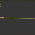Green Lightsaber With White And Silver Hilt On Black Reflective Surface