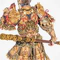 Black Myth Sun Wukong Great Sage Armor Gold-banded Cod Driving Somersault Cloud 3d model