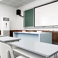 modern classroom 3d model