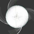 Artistic Colorful Swirl Pattern Sphere Sculpture With Pink And Blue Texture