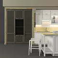 White Modern Kitchen Cabinets With Glass Doors Under Cabinet Lighting And Light Countertop
