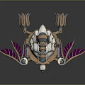 Steampunk Mechanical Turtle with Pink Wings and Intricate Metal Gears Design