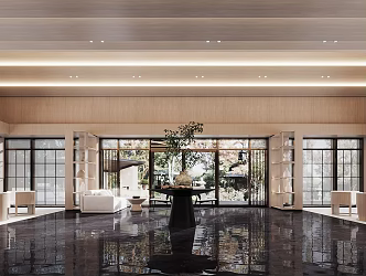 Sales office Modern reception area 3d model